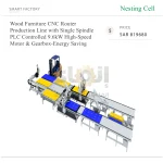 ⁦خط إنتاج راوتر CNC للأثاث الخشبي، مزود بمغزل مفرد وتحكم PLC ومحرك عالي السرعة بقدرة 9.6 كيلوواط وعلبة تروس موفرة للطاقة⁩ - الصورة ⁦6⁩