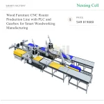 خط إنتاج راوتر CNC للأثاث الخشبي مزود بوحدة PLC وعلبة تروس لتصنيع ذكي في مجال الأعمال الخشبية