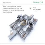 ⁦خط إنتاج راوتر CNC للأثاث الخشبي مزود بوحدة PLC وعلبة تروس لتصنيع ذكي في مجال الأعمال الخشبية⁩ - الصورة ⁦2⁩