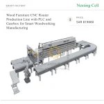 ⁦خط إنتاج راوتر CNC للأثاث الخشبي مزود بوحدة PLC وعلبة تروس لتصنيع ذكي في مجال الأعمال الخشبية⁩ - الصورة ⁦4⁩